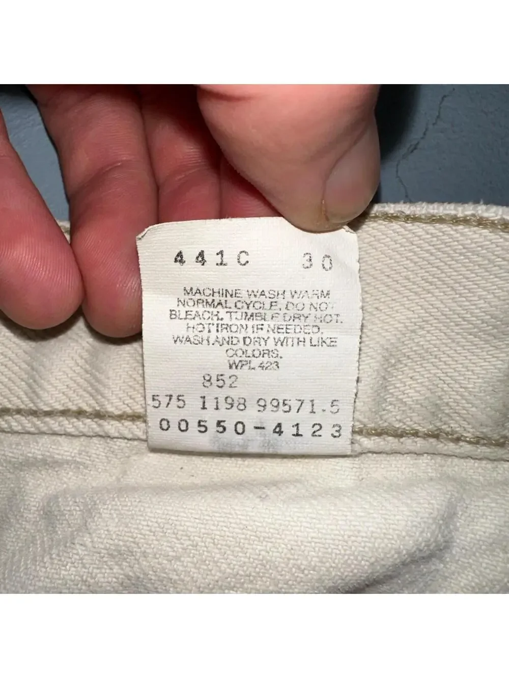Levis 550 Vintage 90s USA Red Tab Jeans 32x34 White Wash 501 Act 30x32